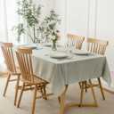 maxmill Checkered Rectangle Dining Room Tablecloth Water Resistance Wrinkle Free Spill proof Heavy Weight Gingham Plaid Table Cloth for Banquet Parties Holiday Dinner, 60 x 84 Inch Sage White