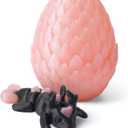 12-Piece Dragon Egg & Articulated Baby Dragon Collectible Set 3D-Printed PLA Display Eggs with Mini Dragons Vibrant Fantasy Colors Unique Gift & Dcor for Dragon Lovers