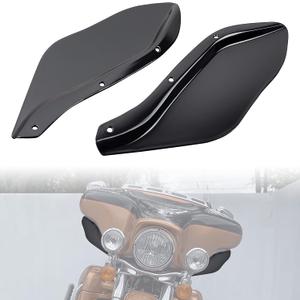 Smoked Fairing Air Deflector Windshield Motorcycle Fairing Side Wings Fixed-Position Wind Deflectors Side Shield for Harley Davidson Electra Glide Street Glide Trike 1996-2013 Accessories