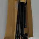 Ausemku Shower Curtain Rod 32-80 Inch Adjustable - 1 Inch Diameter Heavy Duty No drill Spring Tension Shower Rod, Non-Slip Rustproof Telescopic Rod for Bathroom, Black