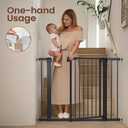 36" High Extra Tall Dog Gate, 29.6"-40.5" Wide Pressure Mounted Tall Baby Gate for Dog, Auto Close Pet Gate with Door for Stairs,Doorways,House,Black