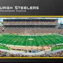 MasterPieces NFL Steelers Puzzle 1000 Piece Jigsaw Puzzle, Officially Licensed Panoramic Stadium Artwork, Random Cut Board, Thick Pieces, Oversized 13 x 39 Display, Football Fan Collectible Art Piece