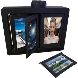 Instax Mini Rotating Frame, Rotating Polaroid Photo Frame - Holds 12 Pics, 2.16*3.34 Size - Stylish & Durable, Effortless Flip - Double Side Display Photo Frame for Displaying Precious Memories, Gifts for Friends Parents Christmas Valentines