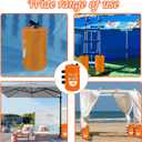 2PCS Pool Ladder Weights 10L Universal Pool Step Weights Sand Bag Waterproof 500D PVC Swimming Pool Stair Weights for Above Ground and Inside Pool with 2 Nylon Handles and 1 Funnel Orange