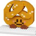 Pretzel Happy Bread Series Food Cute Series Set Toy Mini Bricks Micro Building Kit Toys Desktop Ornaments Gift for Adults Kids, Pack of 3