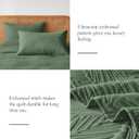 OARAGE King Quilt Bedding Set Lightweight Soft Olive Green Bedspread Coverlet with Leaf Pattern,Ultrasonic Microfiber Bed Cover Set for All Season 3 Pieces (1 Quilt, 2 Shams)