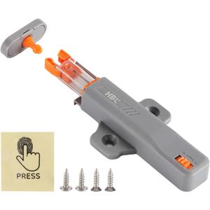 HBL' 2 Pack Push to Open Door Latch, Heavy Duty Non-Magnetic RV Hidden Door Catch, Push Latch for Cabinet Hardware