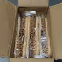 Weysat 12 Pcs Christmas Bamboo Hair Brushes Bulk Gift Natural Wooden Paddle Brush Lightweight Massage Scalp Combs Detangling Hairbrush for Women Men, All Hair Types, Anti Static (Natural)