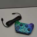 PDP Gaming REMATCH Enhanced Wired Gaming Controller: Licensed Xbox Series X|S Gamepad, Xbox One, PC, Mappable Back Buttons, Customizable Triggers, Audio Control, Companion App: Glitch Green/Blue