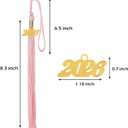Unisex Matte Graduation Cap and Gown Tassel Package for High School and Bachelor (Pink)
