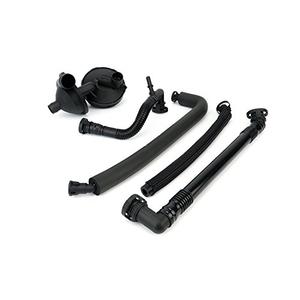 Crankcase Vent Valve Breather Hose Kit, 5 Piece Value Kit - Compatible with BMW Vehicles - E46, E39, E60, 320i, 323i, 325, 325i, 325ci, 328i, 330i, 330ci, 330xi, 525i, 528i - PCV Ventilation Separator