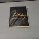 CANREVEL Birthday Cards 3D PopUp Blowable LED Light Candle Cake Music Happy Birthday Card Postcards Greeting Cards Gifts Ideas for Women, Men - Black Gold (06-black gold party-Flat)