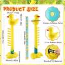 Poen 80" Giant Inflatable Duck Limbo Game for Kids Adults, Funny Large Blow up Yellow Duck Decorations for Summer Indoor Outdoor Pool Beach Tropical Hawaiian Luau BBQ Party Games, Pump Not Included