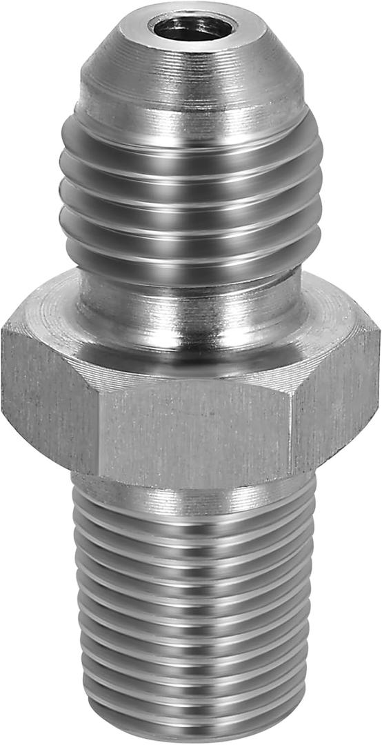 EVIL ENERGY 4AN Male Flare to 1/8" NPT Pipe Fitting Adapter Stainless Steel Straight