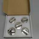 WB03X24818 Gas Stove Knob Replacement for G-E Cooktop - Stainless Steel G-E Profile Stove Knobs Fit JGB645EEK1ES JGB660EEJ1ES JGB700EEJ1ES JGB700SEJ1SS | 5 Pack