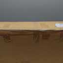 Roundhill Furniture Raven Wood Fabric Upholstered Dining Bench, Maple