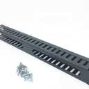 2 Pack 1U 19 Inch Cable Manager Horizontal Rack Mount 24 Slot Metal Finger Duct Wire Organizer with Cover and Mounting Screws for Server Rack, Black(24S2P), CMB24S2PC