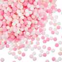 2000 Pcs Valentine's Day Pink Pom Poms Balls Bulk 0.4 Inch Mini Colorful Felt Balls Small Fluffy Pompom Ball for DIY Crafts Art Projects Garlands Wedding Valentine Decorations