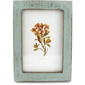 4x6 Inches Simple Rectangular Desktop Family Picture Photo Frame with Glass Front (Blue)