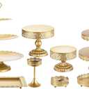 Cake Stand Set-8 Pcs Gold Cake Stand -Dessert Table Display Set-Cake Stands for Dessert Table-Table Decoration Display Tower Plate for Baby Shower, Wedding, Birthday Party, Chrismas Celebration