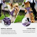 Timos Dog Harness,No-Pull Pet Harness Adjustable Soft Padded Dog Vest,Reflective No-Choke Pet Oxford Vest with Easy Control Handle for Large Dogs,Moon Night, Large