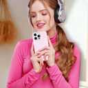 Hython for iPhone 12 Pro Max Case Cute Polka Dot Aesthetic Design Simple Cover 6.7", Thin Slim Anti-Scratch Soft TPU Bumper Shockproof Rubber Protective Phone Cases for Women Girls Girly Boys, Pink