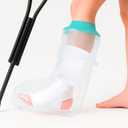 CIVJET Waterproof Cast Cover for Shower Adult Half Leg  Reusable Leg Cast Protector with Soft Ring Seal, Leakproof Cast Covers for Showering Foot Ankle Calf Surgery, Shower Boot for Injury Recovery