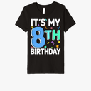 Kids It's My 8th Birthday 8 Eight Happy Birthday Boy or Girls Premium T-Shirt Size S
