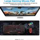Gaming Mouse Pad,Hosimoln Large Mouse Pad Size 80x30CM Thickness 2MM,Premium-Textured Non-Slip & Waterproof Computer Mousepad with Stitched Edges for Gaming, Office & Home-80x30 Map002