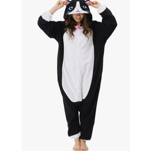 Unisex Adult Onesie Pajamas, Animal Halloween Costume, One-Piece Cosplay Sleepwear for Men and Women Size M