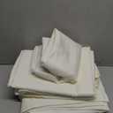 BRILLMAX 6 Pack Ivory Tablecloths for 6 Foot Rectangle Tables 60 x 102 Inch - 6ft Rectangular Bulk Linen Polyester Fabric Washable Cloth Cover for Wedding Reception Banquet Birthday Party