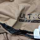 ULTCOVER Rectangular Patio Heavy Duty Table Cover - 600D Tough Canvas Waterproof Outdoor Dining Table and Chairs General Purpose Furniture Cover Size 111L x 74W x 28H inch (Brown)