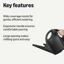 Amazon Basics, Watering Can, Black, 2.64 Gallon Capacity
