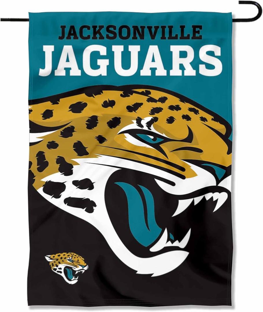 WinCraft Jacksonville Jaguars Large Logo Double Sided Garden Banner Flag