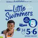 Huggies Little Swimmers Disposable Swim Diapers, Size 5-6 (32+ lbs), 34 Ct (2 packs of 17)