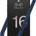 RhinoShield Bumper Case Compatible with [iPhone 16 Pro] | CrashGuard - Shock Absorbent Slim Design Protective Cover 3.5M / 11ft Drop Protection - Navy Blue