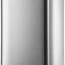 3.2 Gallon Bathroom Trash Can with Lid, Stainless Steel Garbage Can with Foot Pedal & Removable Inner Bucket, Rectangular Small Step Waste Bin for Kitchen Living Room (Silver, 12L)