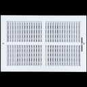 12x10 Supply Air Vent Cover 2-Way Grille for Wall or Ceiling Duct Opening - Flat Stamped Face Air Diffuser by HVAC Premium - White - Overall Size: 13.75" x 11.75"