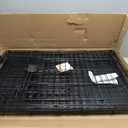 Amazon Basics - Durable, Foldable Metal Wire Dog Crate with Tray, Double Door, 36 x 23 x 25 in, Black