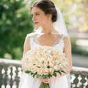 DREAMLOOM 50pcs Roses Artificial Flowers, Fake Roses Realistic with Long Stems Real Touch Silk Flowers Bouquet for Valentine's Day Wedding Anniversary DIY Floral Arrangement Gifts, Champagne