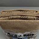 LIVEBOX Scalloped Easy Jute 3x5 Outdoor Rug, Washable Non-Slip Geometric Tan Rugs for Entryway, Indoor Outdoor Farmhouse Rug Modern Carpet Door Mat Area Rug for Patio Bedroom Living Room Kitchen Porch (Tan/Border 2)