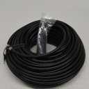 Elecan RG6 Coaxial Cable - 150 Feet Indoor/Outdoor Direct Burial Coax, Quad Shielded Waterproof In-Wall with Rubber Boot, Digital TV Aerial Broadband Internet Satellite +25 Ties (150FT)