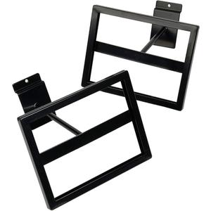 Rectangular Black Faceout Sign Holder for Slatwall - Holds 7"W x 5 Ã‚½"H Signs - Set of 4