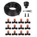 50FT Drip Irrigation Kit, Quick Connect Garden Watering System, Easy Install Drip Irrigation System with Misting Nozzles for Patio, Potted Plants, Small Garden & Greenhouse