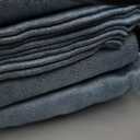 H.VERSAILTEX Linen Blackout Curtains 63 Inches Long 100% Blackout Thermal Insulated Textured Linen Look Curtain Draperies Anti-Rust Grommet, Energy Saving with White Liner, 2 Panels, Stone Blue , W52 x L63in