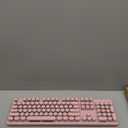 EWEADN TK950 Typewriter Keyboard Wireless Mechanical Keyboard, 104 Keys Aesthetic Typewriter Keyboards with White Backlit, Anti-Ghosting, Blue Switch Bluetooth/2.4GHz/Wired Keyboards-Pink