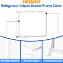 240354502 Refrigerator Upper Crisper Drawer Cover Frame Compatible with Frigidaire Refrigerator FRS3R2F, FRS3R3E, FRS3R3J, FRS3R4E, FRS3R5E, PHS37EH, PHS38EJ, PHS39EH, PHS39EJ, WRS3R3E Etc