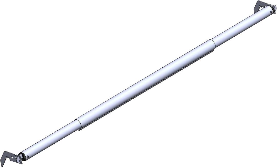 Hecis Double Layer Adjustable Crossbar and Hangers for Pipe and Drape Kit, 8-10ft Width Silvery Aluminum Backdrop Stand