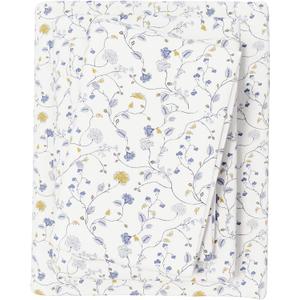 Great Bay Home Flannel Sheet Set Twin Size - 100% Turkish Cotton, Double-Brushed, Winter Floral Bed Sheets - Ultra-Soft, Cozy, 3-Piece Bedding Set (Quiet Garden)