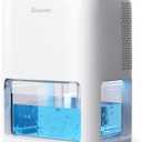 BREEZOME 60 OZ Dehumidifiers for Home, Dual-Semiconductor Quiet Dehumidifier with Timer Sleep Mode Auto-Off 7 Colors Light Portable Small Dehumidifiers for Bathroom, Cloakroom, RV (White)